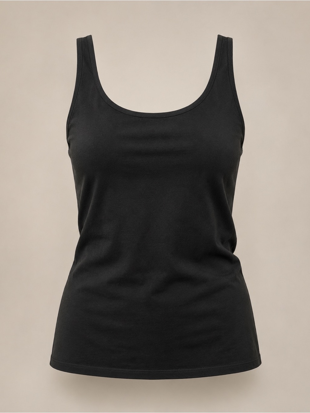 J.Jill Perfect Shelf-Bra Tank Black Size L Cotton Lycra Built In Bra